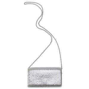 Vintage Jessica McClintok Chainmail Metal Clutch Purse Wedding Bridal Bag